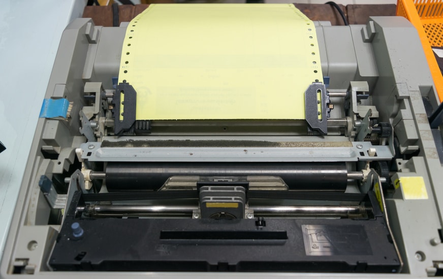 Druckerarten - Matrixdrucker mit Endlospapier