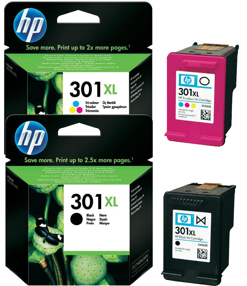 Original HP Patronen 301XL CH563EE CH564EE Set