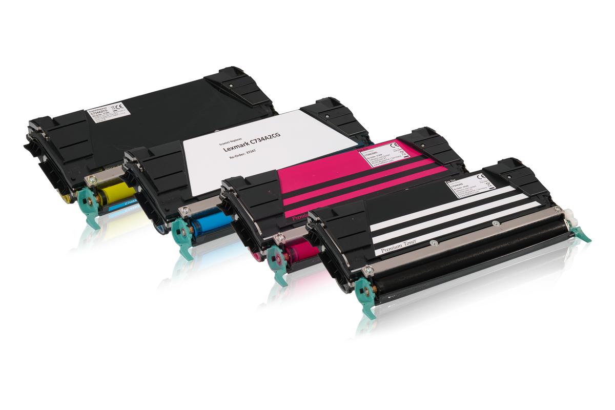 Multipack kompatibel zu Lexmark C734A2 enthält 4x Tonerkartusche