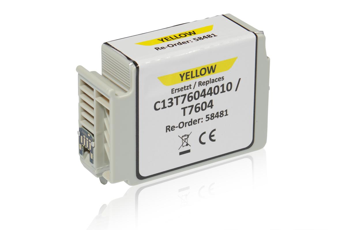 Kompatibel zu Epson C13T76044010 / T7604 Tintenpatrone, gelb