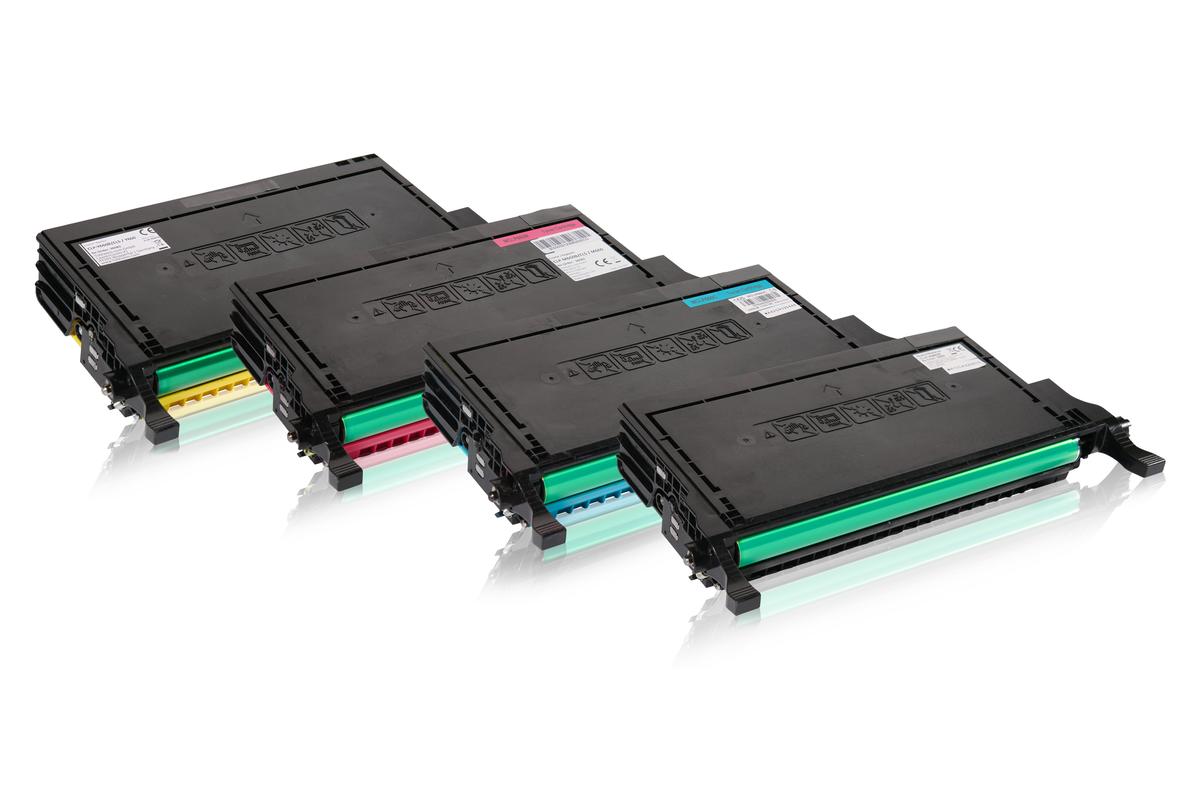 Multipack kompatibel zu Samsung CLP-K 660 A/ELS enthält 4x Tonerkartusche