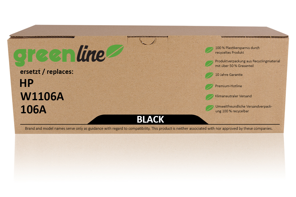 greenline ersetzt HP W 1106 A Tonerkartusche, schwarz