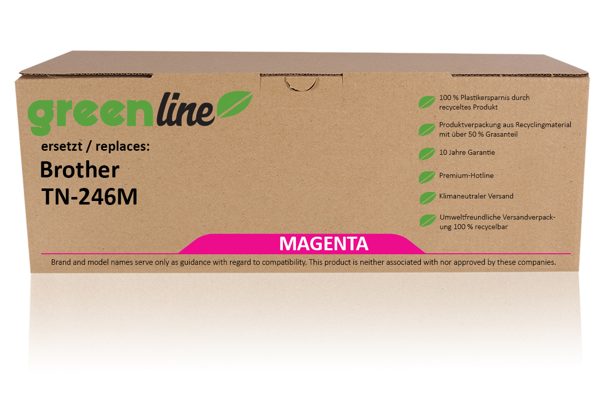 greenline ersetzt Brother TN-246 M Tonerkartusche, magenta