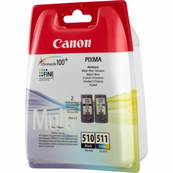 Original Canon 2970B017 / PG510+CL511 Druckkopfpatrone Multipack