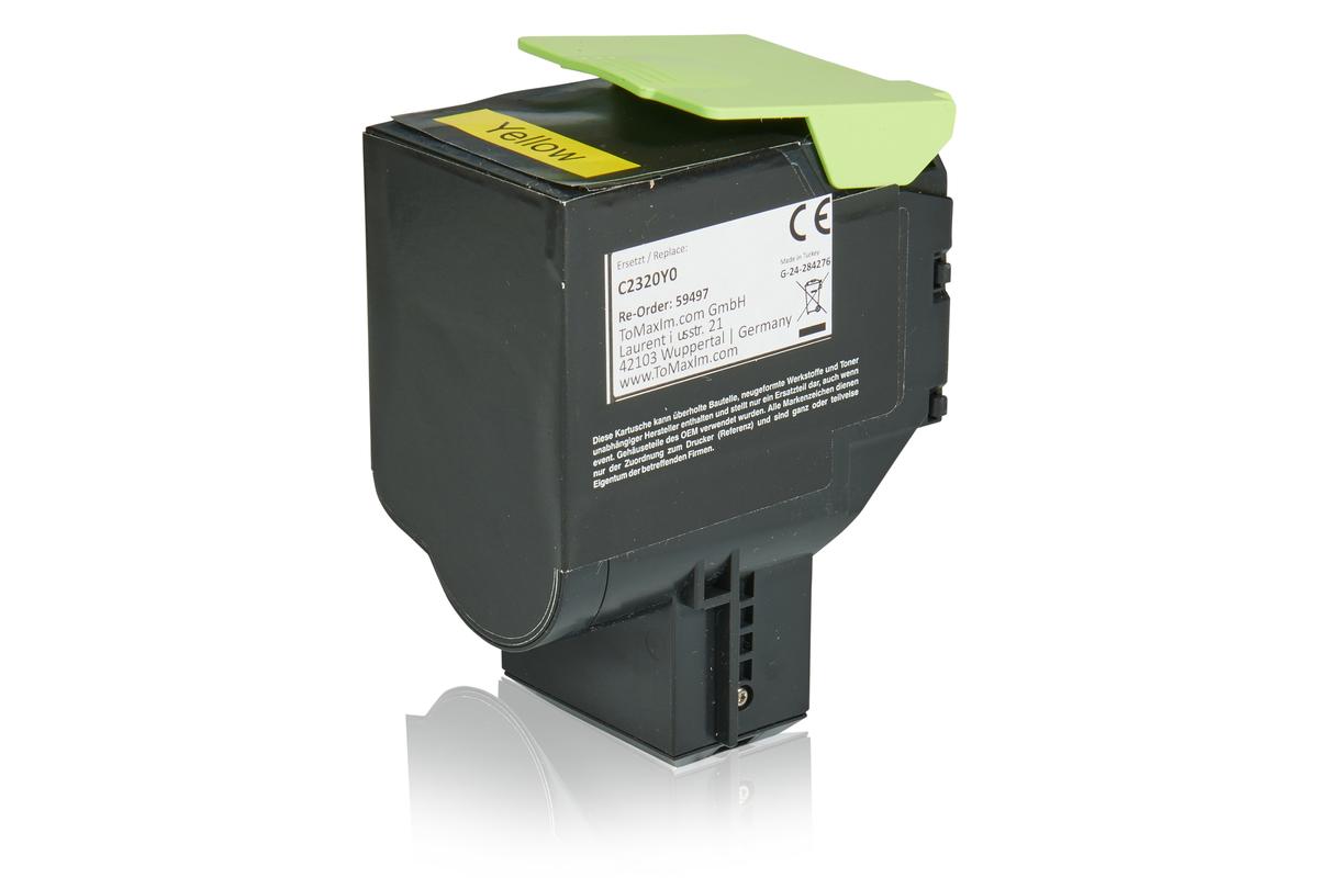 Kompatibel zu Lexmark C2320Y0 Tonerkartusche, gelb