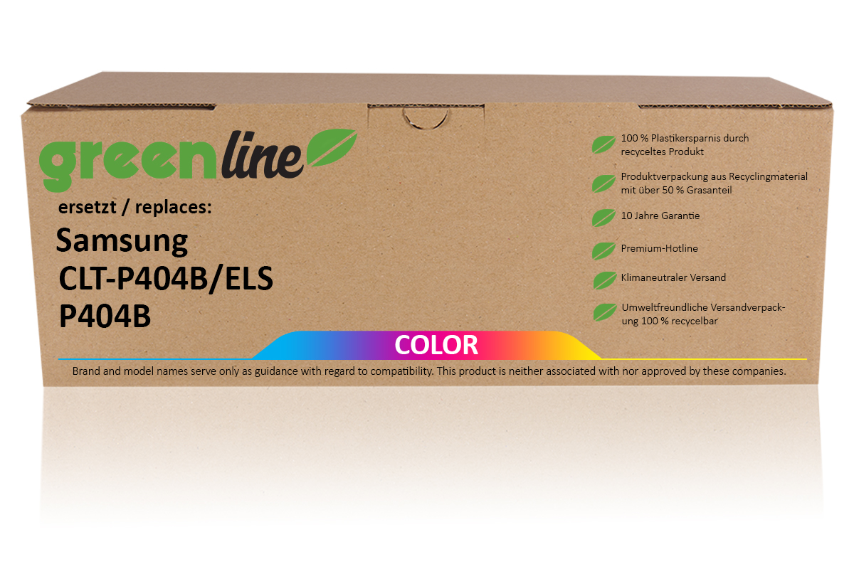 greenline ersetzt Samsung CLT-P 404 C/ELS Tonerkartusche, multipack