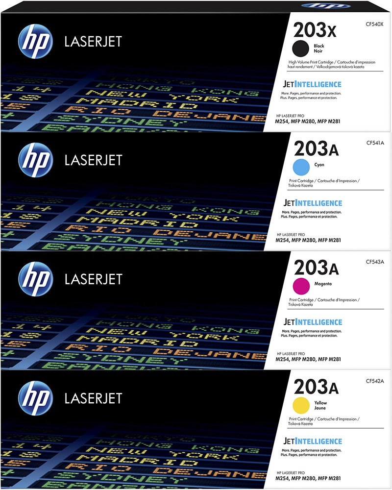 Original HP CF540X / 203X Toner Multipack