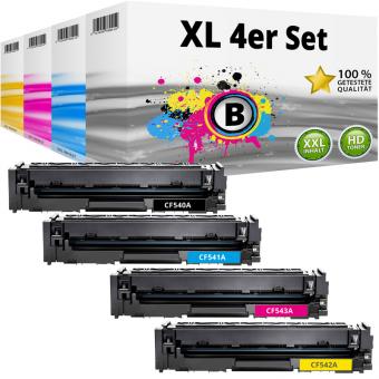 Multipack Kompatibel zu HP CF540A / 203A enthält 4x Tonerkartusche