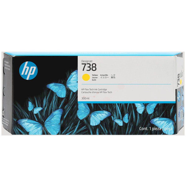 Original HP 676M8A / 738 Tintenpatrone gelb