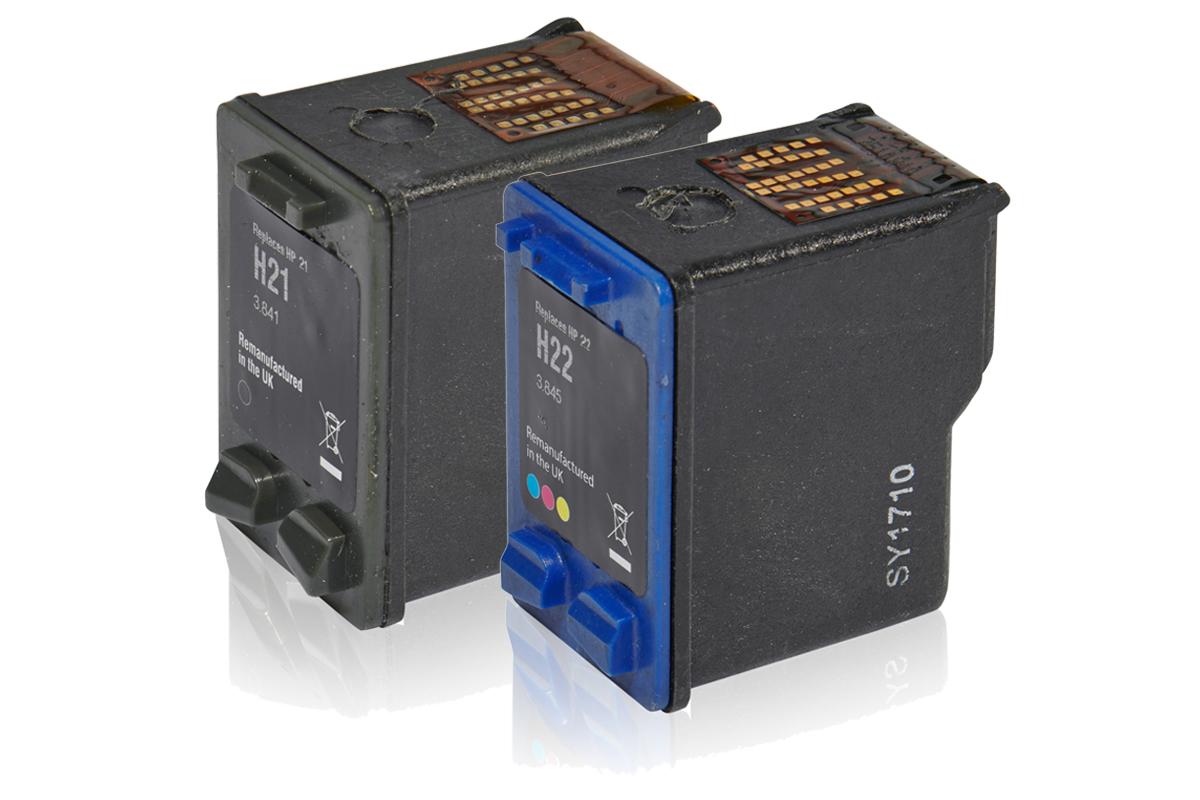 Multipack kompatibel zu HP SD367AE / 21+22 enthält 2x Tintenpatrone