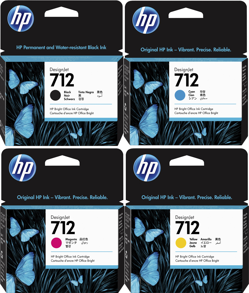 Original HP Patronen 712 XL 4er Set
