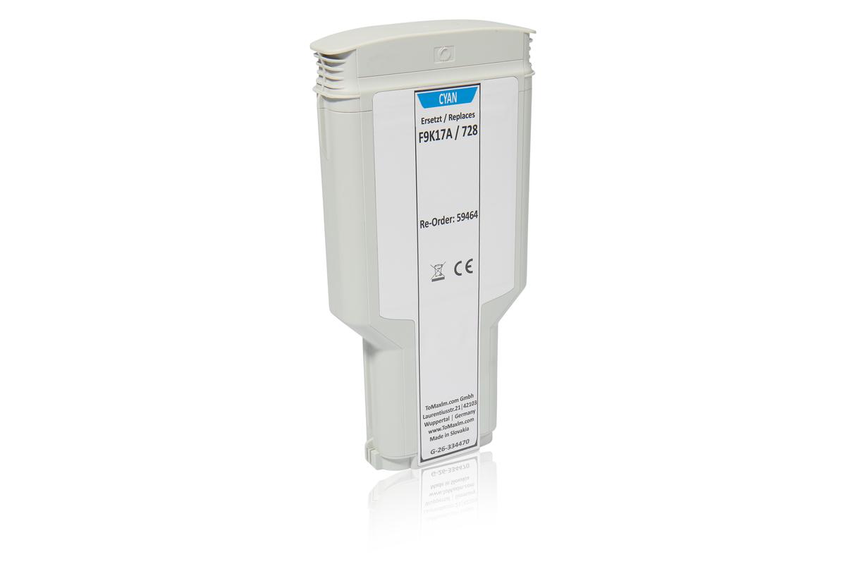 Kompatibel zu HP F9K17A / 728 Tintenpatrone, cyan