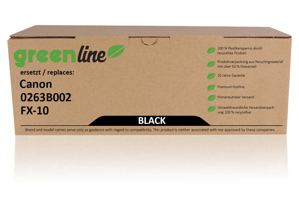 greenline ersetzt Canon 0263 B 002 / FX-10 XL Tonerkartusche, schwarz