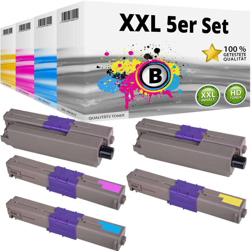 Multipckack  Kompatibel zu OKI 46508712 enthält 5x Toner