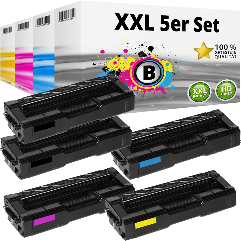 Multipckack Kompatibel zu Ricoh 407543 enthält 5x Toner
