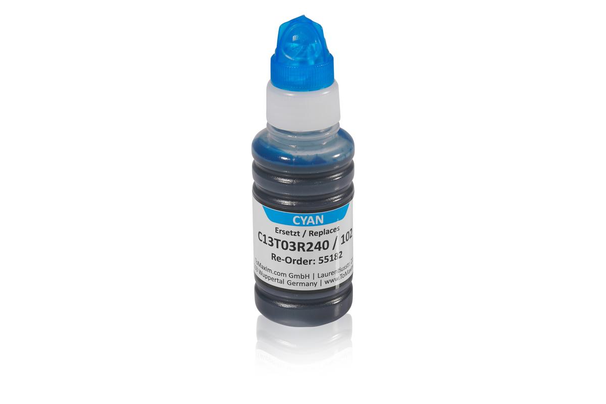 Kompatibel zu Epson C13T03R240 / 102 Tintenflasche, cyan