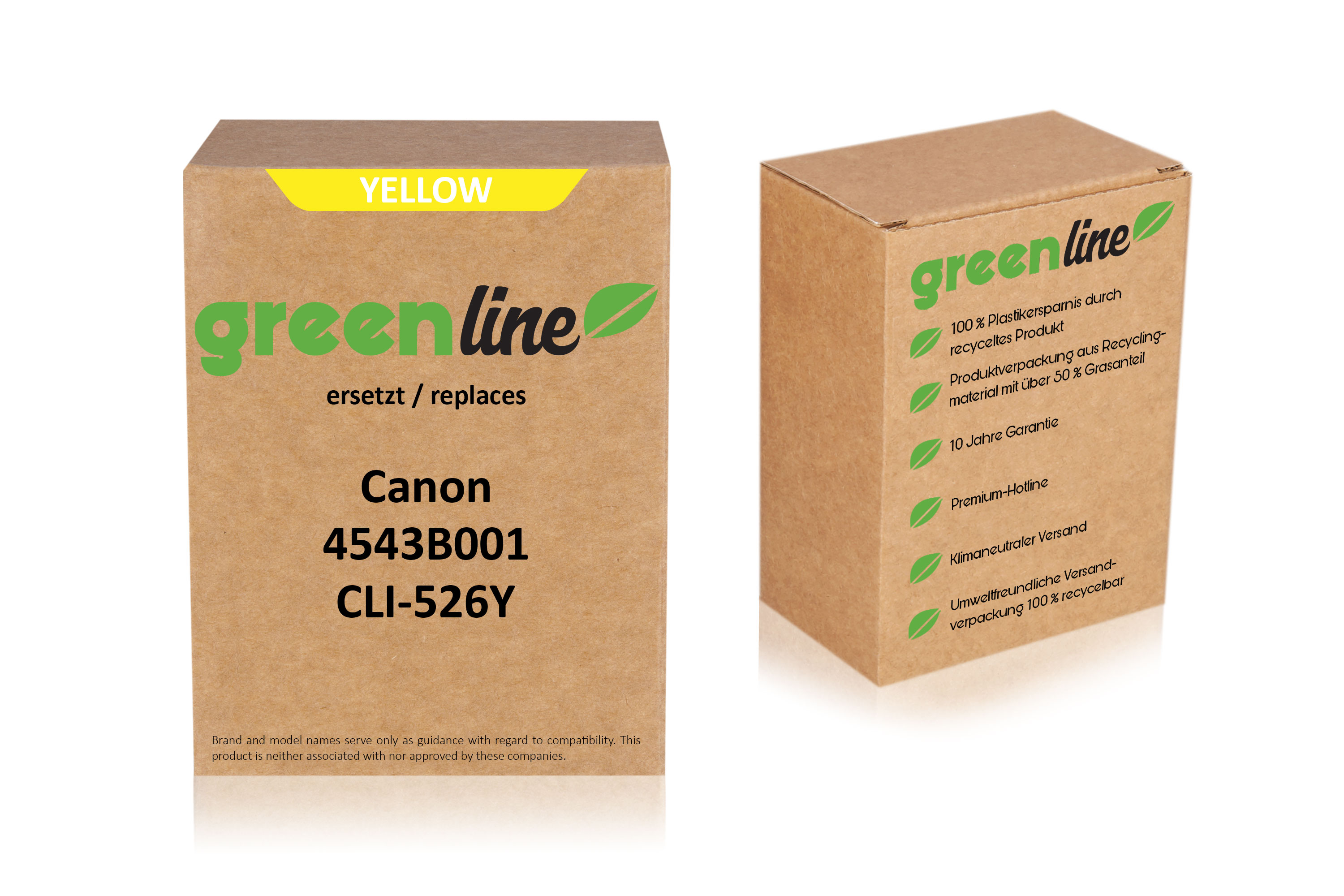 greenline ersetzt Canon 4543 B 001 / CLI-526 Y Tintenpatrone, gelb