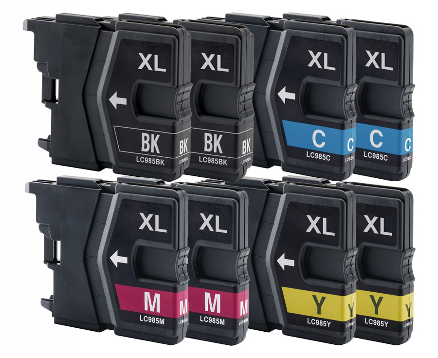 Multipack Kompatibel zu Brother Patronen LC-985 enthält 8x Tintenpatrone
