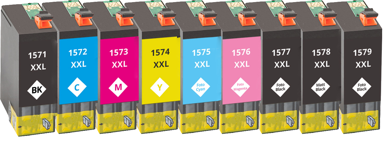 Multipack Kompatibel zu Epson T1571 - T1579 enthält 9x Tintenpatrone
