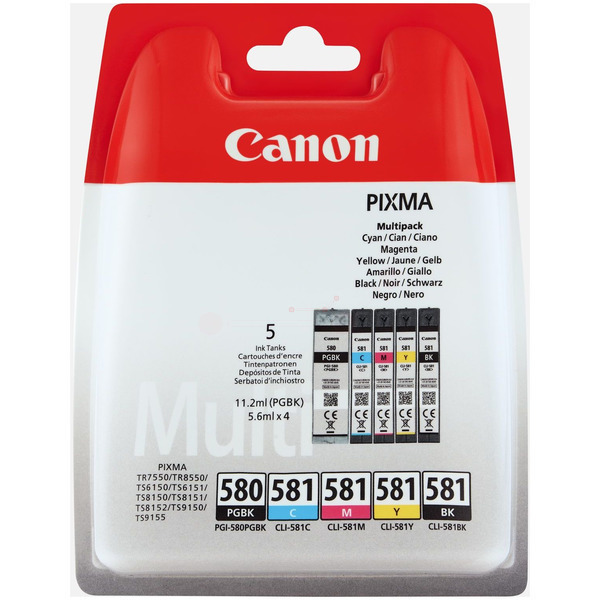 Original Canon 2078C005 / PGI580CLI581 Tintenpatrone MultiPack