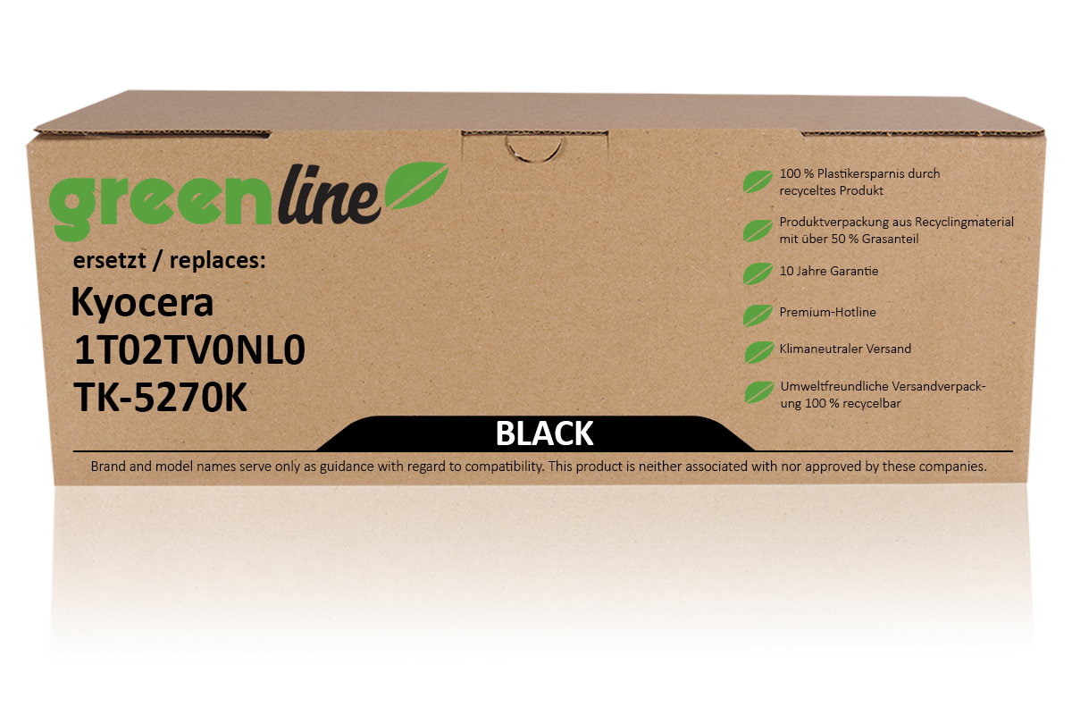 greenline ersetzt Kyocera 1T02TV0NL0 / TK-5270 K Tonerkartusche, schwarz