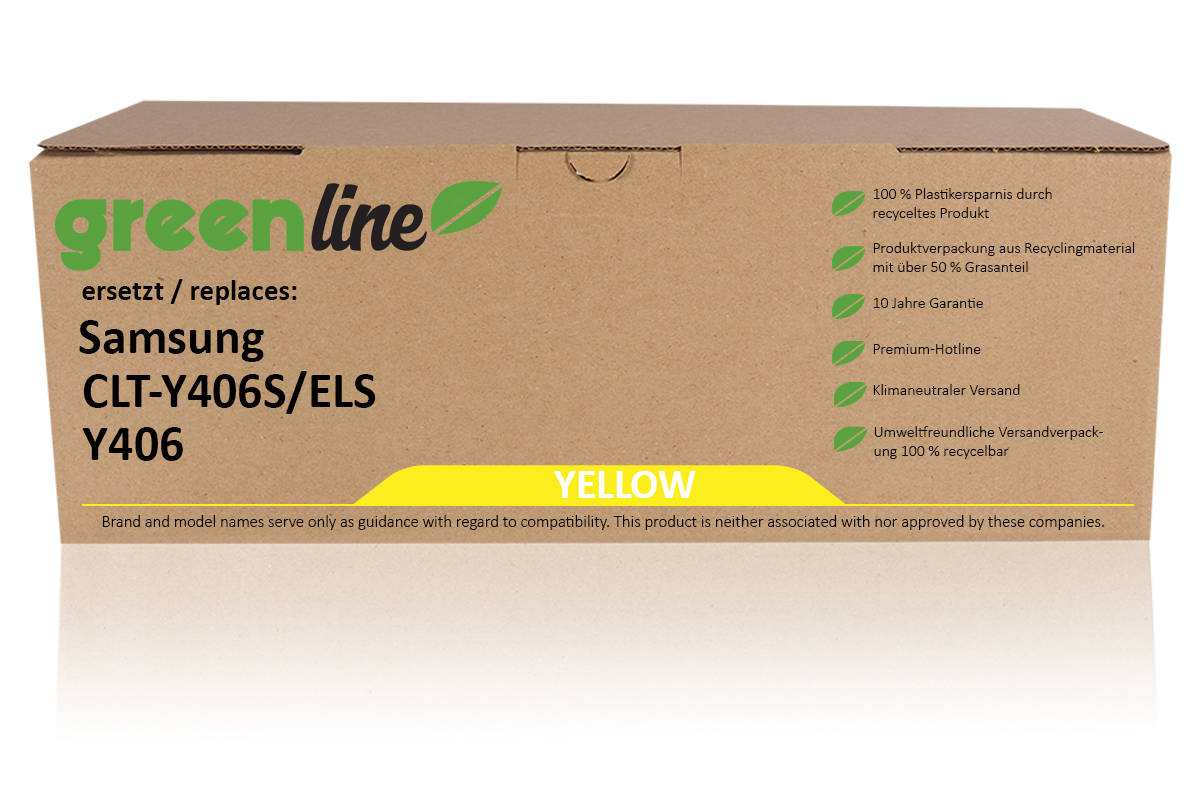 greenline ersetzt Samsung CLT-Y406S/ELS Tonerkartusche, gelb