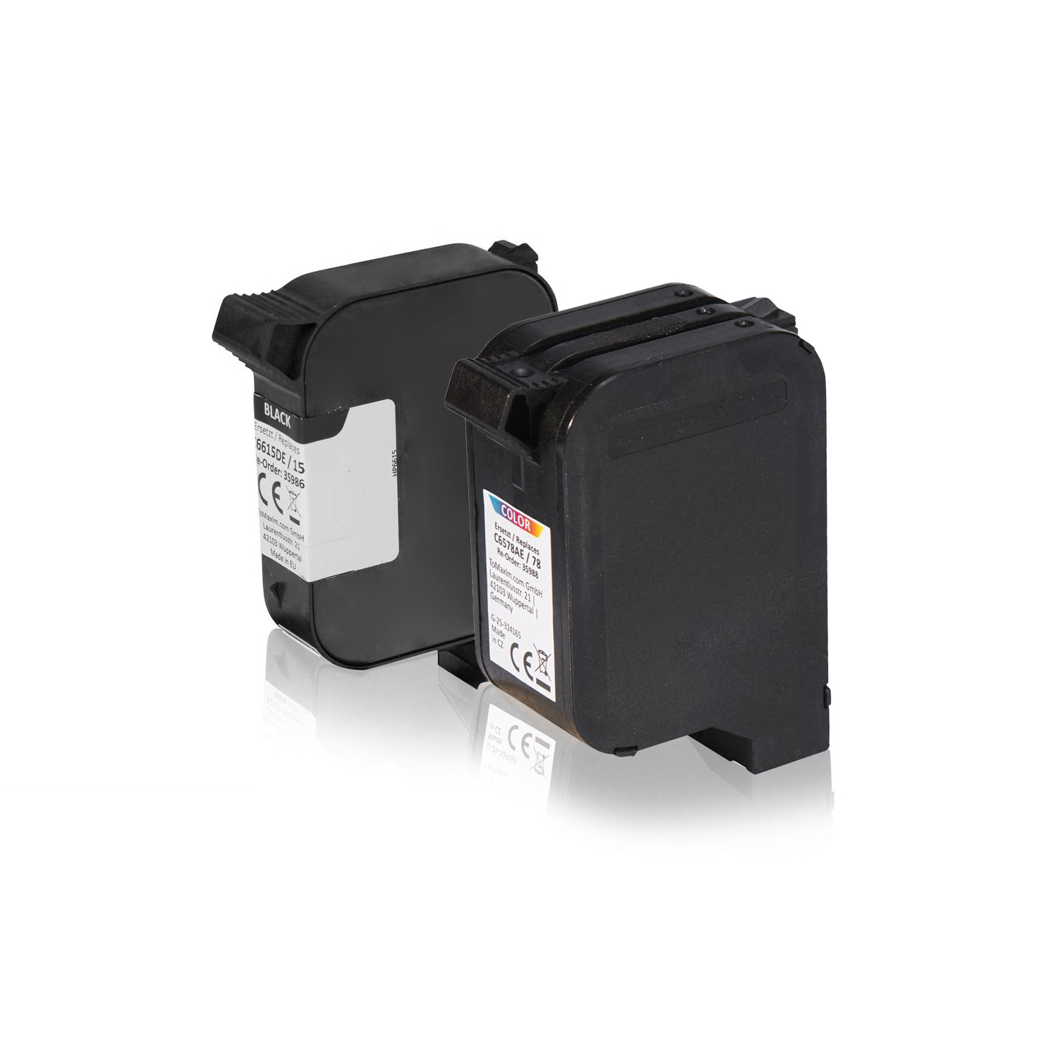 Multipack kompatibel zu HP C6615DE / 15 enthält 1 x C 6615 DE / 15 Tintenpatrone, 1 x C 6578 AE / 78 Tintenpatrone