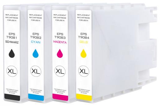 Multipack kompatibel zu Epson C13T908x4N / T908x enthält 4 x Tintenpatrone