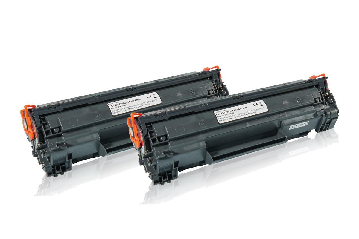 Sparset kompatibel zu HP CB436A / 36A enthält 2x Tonerkartusche