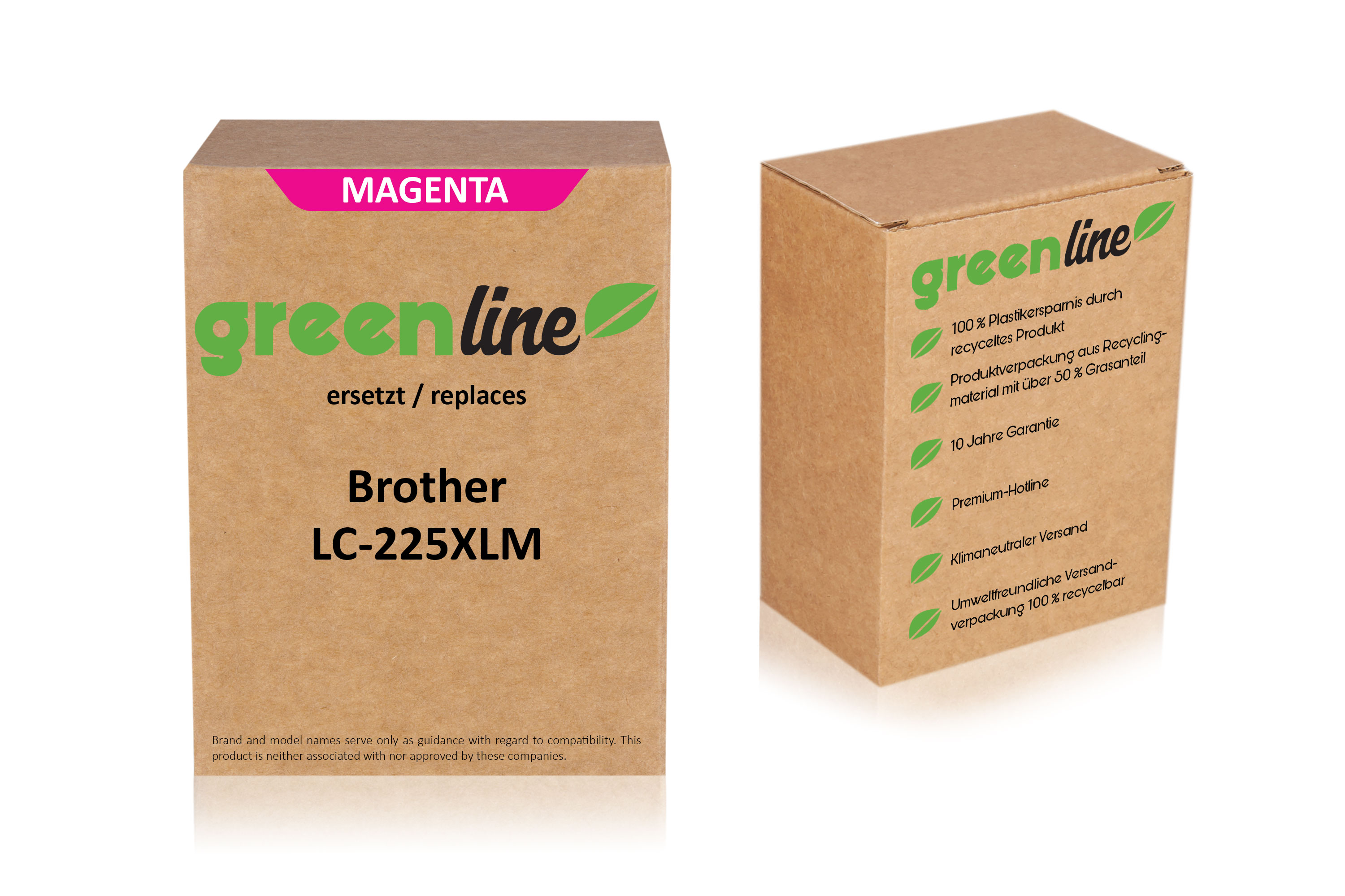 greenline ersetzt Brother LC-225 XL M Tintenpatrone, magenta