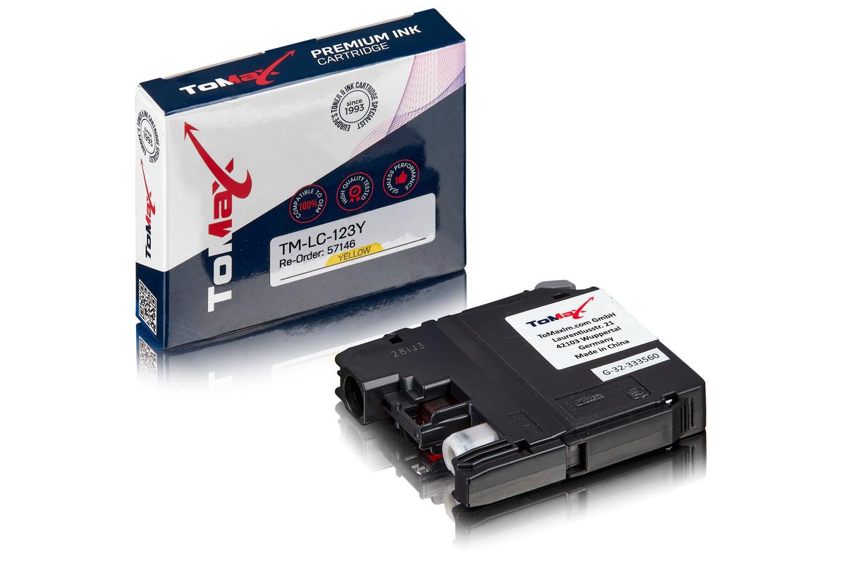 ToMax Premium ersetzt Brother LC-123Y Tintenpatrone, gelb
