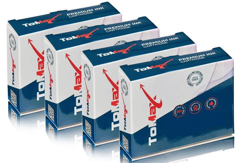 ToMax Multipack ersetzt HP L0SxxAE / 973X enthält 4 x Tintenpatrone