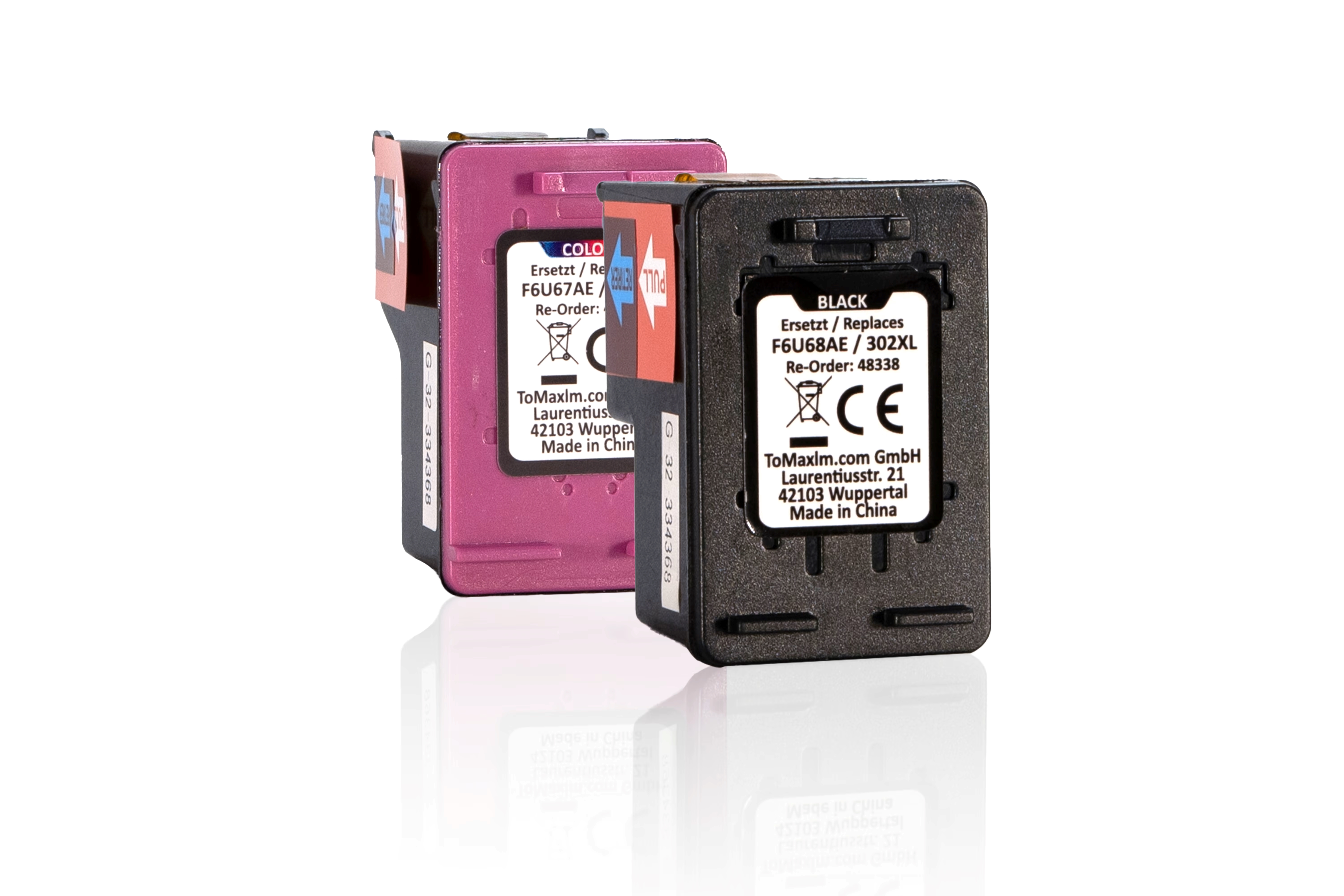 Multipack kompatibel zu HP F6U68AE / 302XL enthält 2 x Tintenpatrone