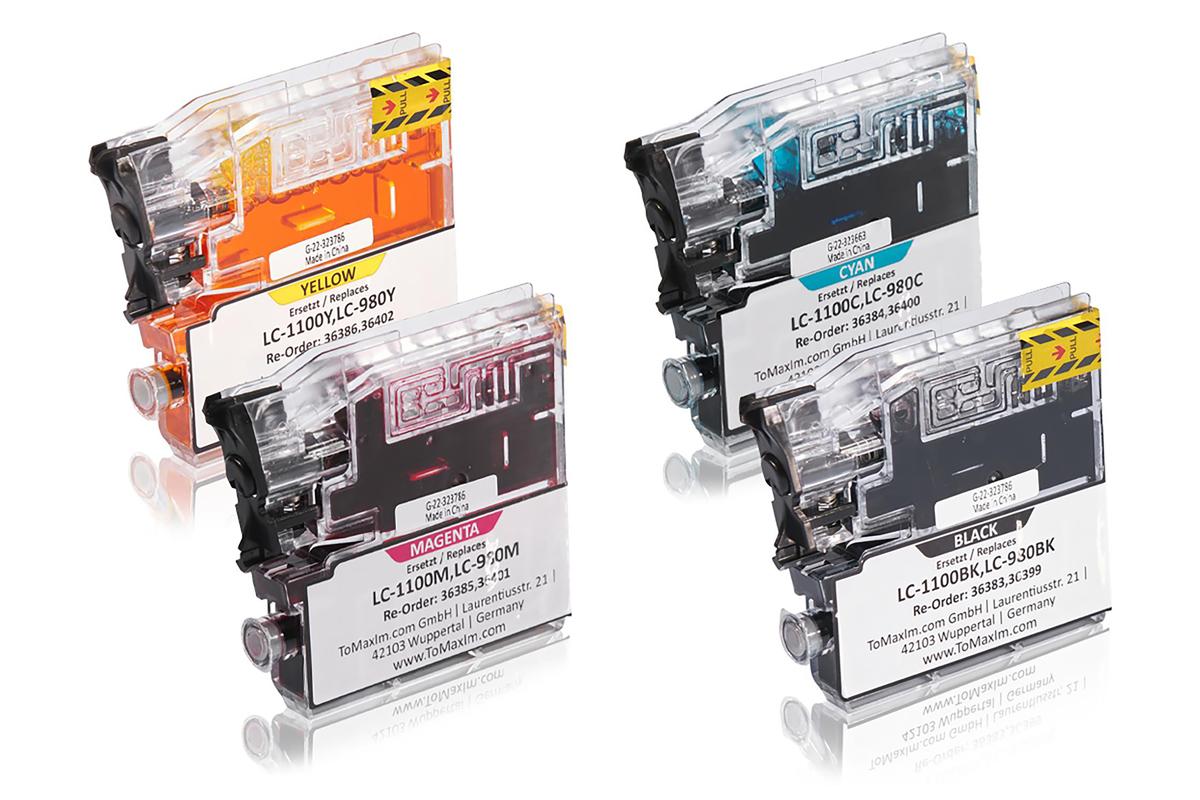 Multipack kompatibel zu Brother LC-1100VALBP enthält 4x Tintenpatrone