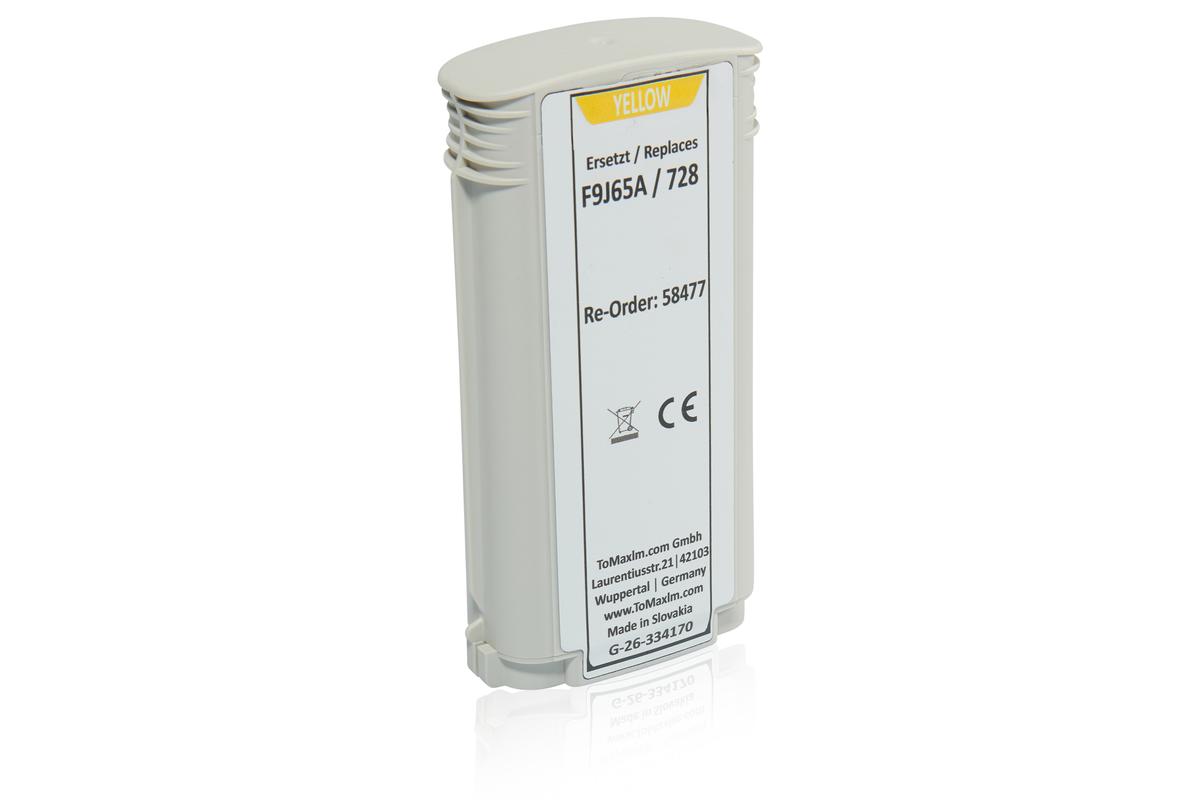 Kompatibel zu HP F9J65A / 728 Tintenpatrone, gelb