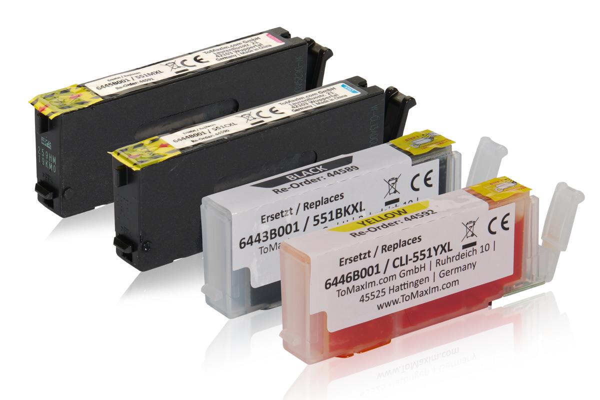 Multipack kompatibel zu Canon 6508B005 / CLI551 enthält 4x Tintenpatrone