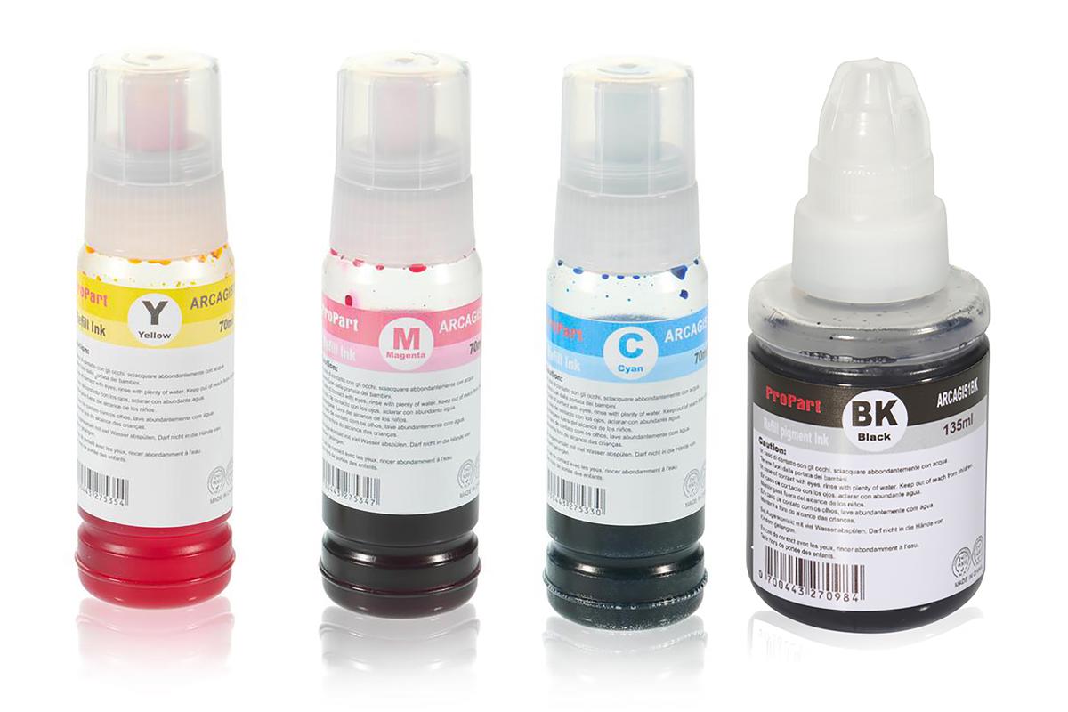 Multipack kompatibel zu Canon 4529C001 / GI51 enthält 1 x 4529 C 001 / GI-51 PGBK Tintenpatrone, 1 x 4546 C 001 / GI-51 C Tintenpatrone, 1 x 4547 C 001 / GI-51 M Tintenpatrone, 1 x 4548 C 001 / GI-51 Y Tintenpatrone günstig kaufen