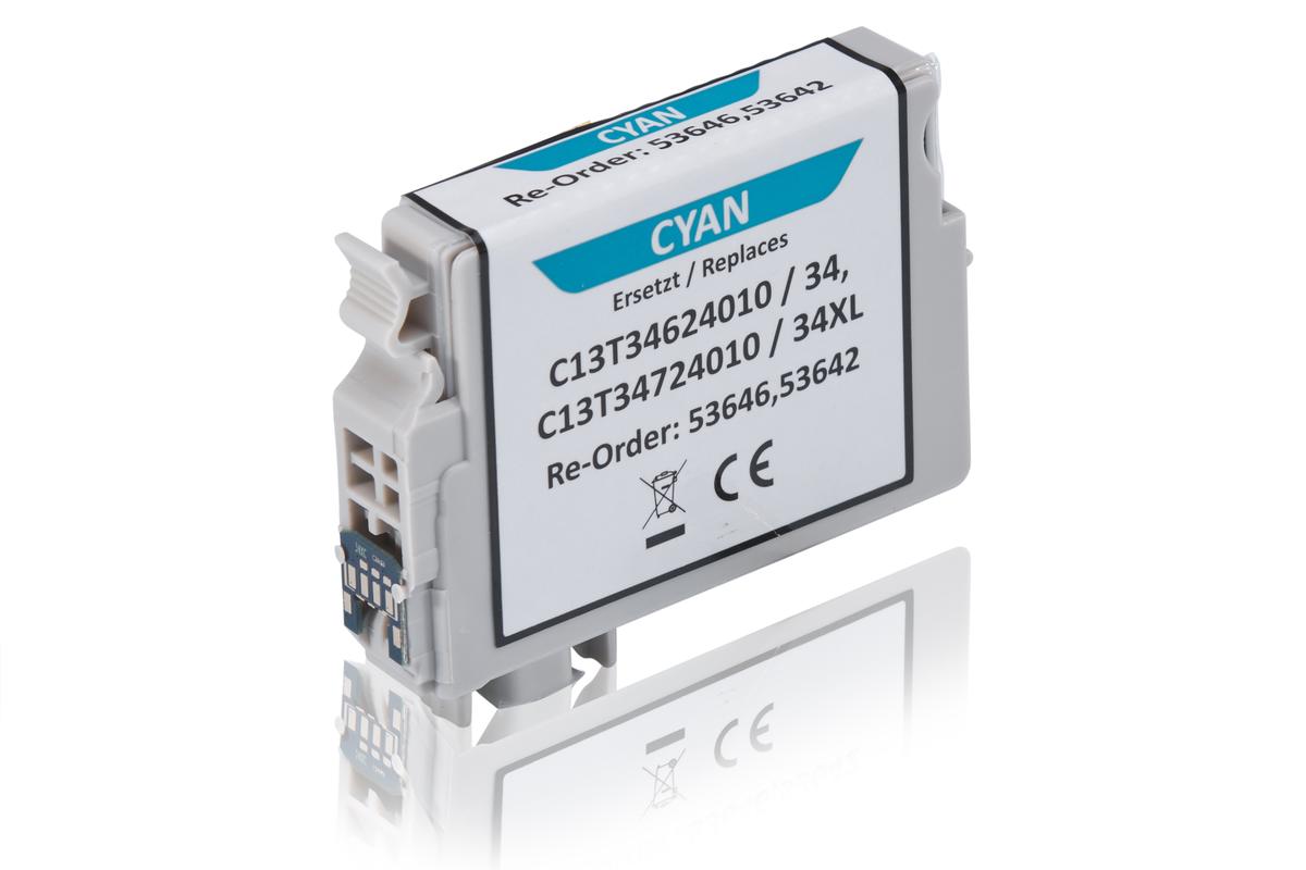 Kompatibel zu Epson C13T34724010 / 34XL Tintenpatrone, cyan