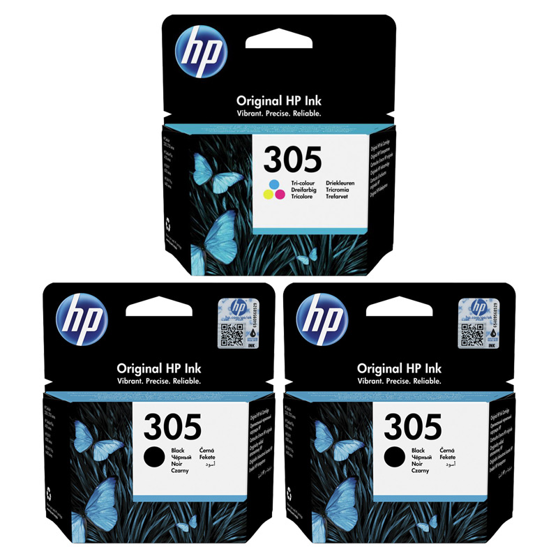 Original HP Patronen 305 3er Set 3YM60AE 3YM61AE Mehrfarbig