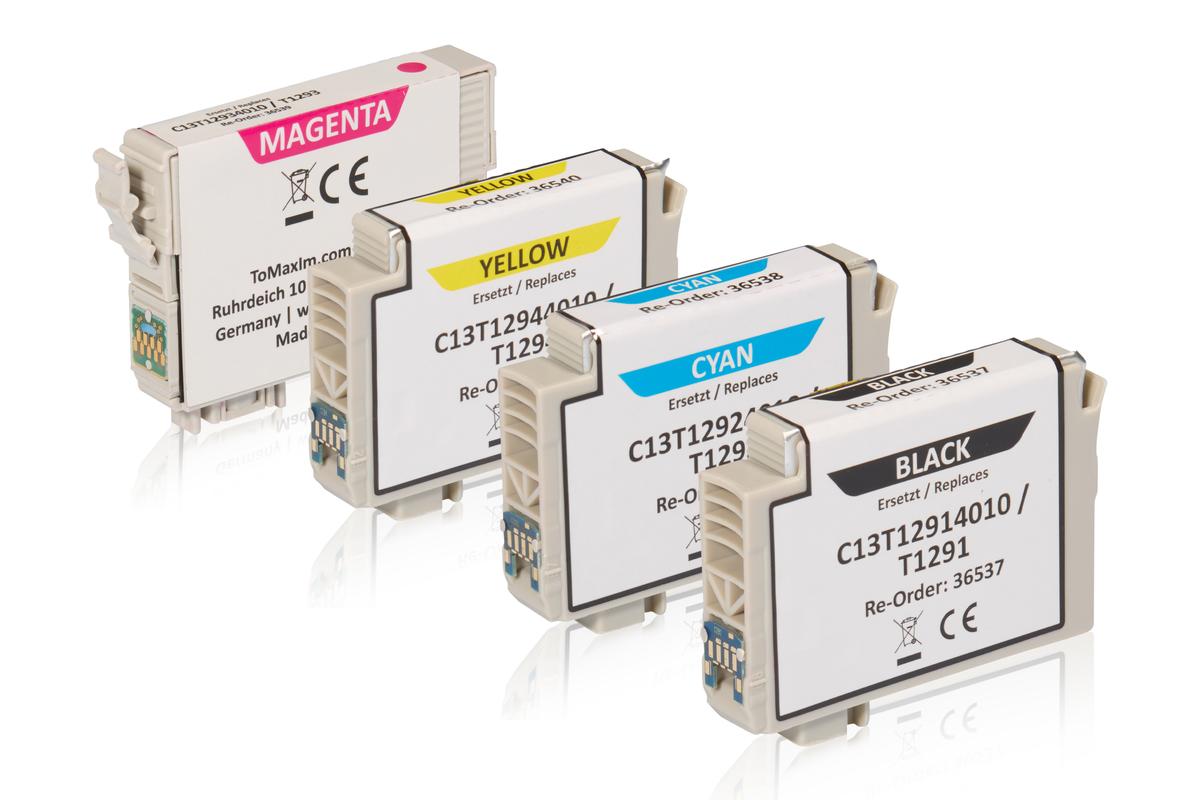 Multipack kompatibel zu Epson C13T12954010 / T1295 enthält 4x Tintenpatrone