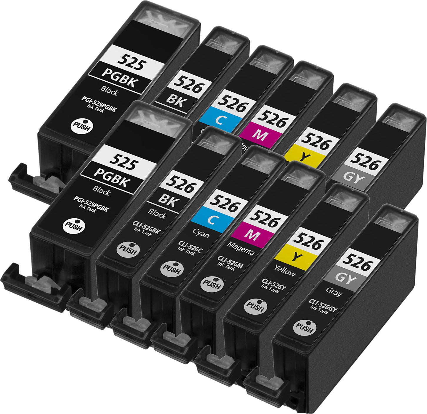 Multipack Kompatibel Canon PGI 525bk CLI 526 enthält 12x Tintnepatrone