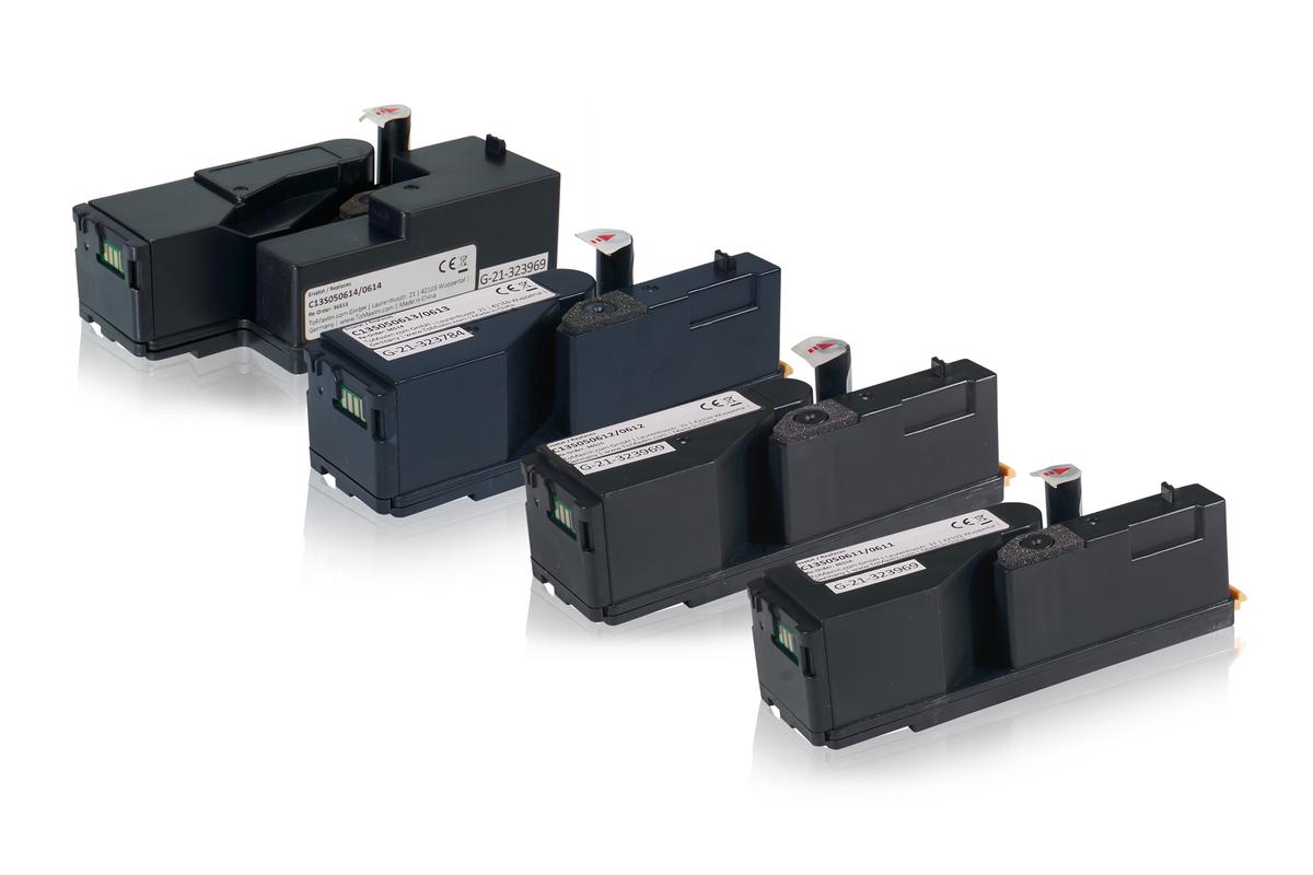 Multipack kompatibel zu Epson C13S050614 / 0614 enthält 1xBK, 1xC, 1xM, 1xY
