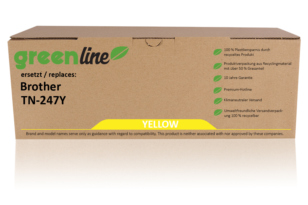 greenline ersetzt Brother TN-247 Y Tonerkartusche, gelb