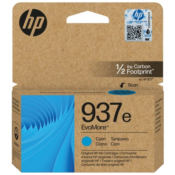 Original HP 4S6W6NE / 937E Druckkopfpatrone cyan