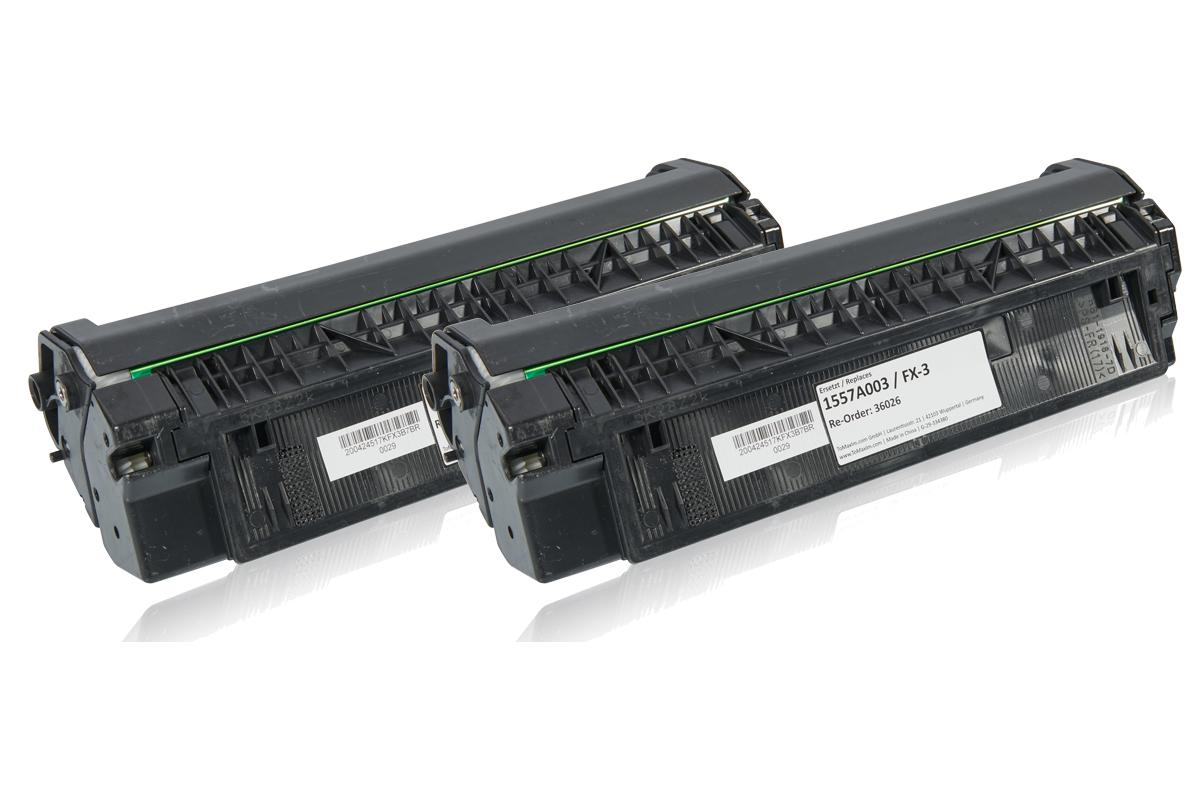 Sparset kompatibel zu Canon 1557 A 003 / FX-3 enthält 2x Tonerkartusche