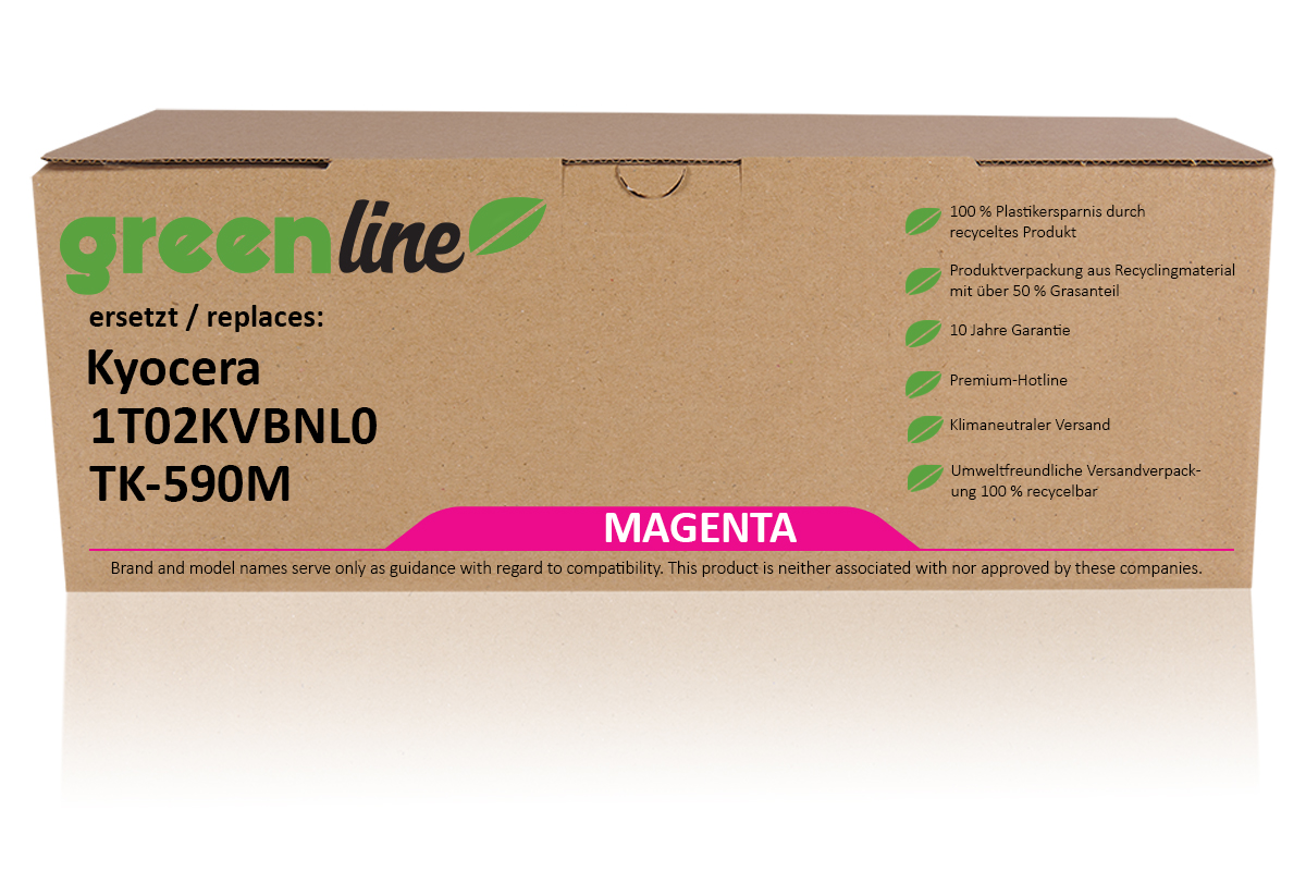greenline ersetzt Kyocera 1T02KVBNL0 / TK-590 M XL Tonerkartusche, magenta