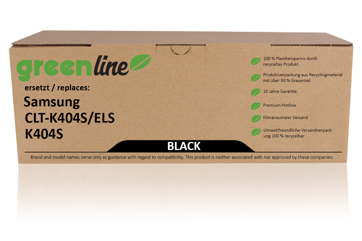 greenline ersetzt Samsung CLT-K 404 S/ELS Tonerkartusche, schwarz