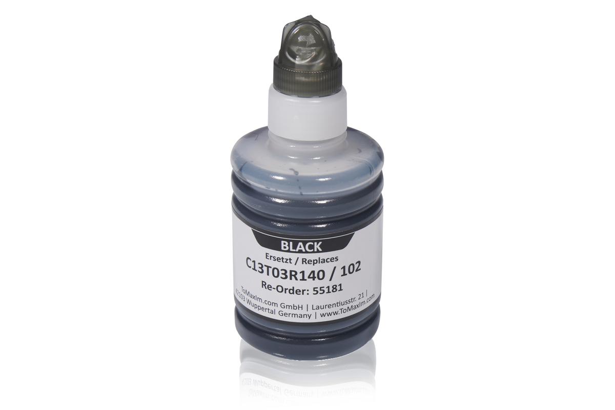 Kompatibel zu Epson C13T03R140 / 102 Tintenflasche, schwarz