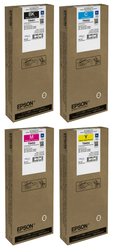 Original Epson Patronen T9451 T9452 T9453 T9454 XL Set