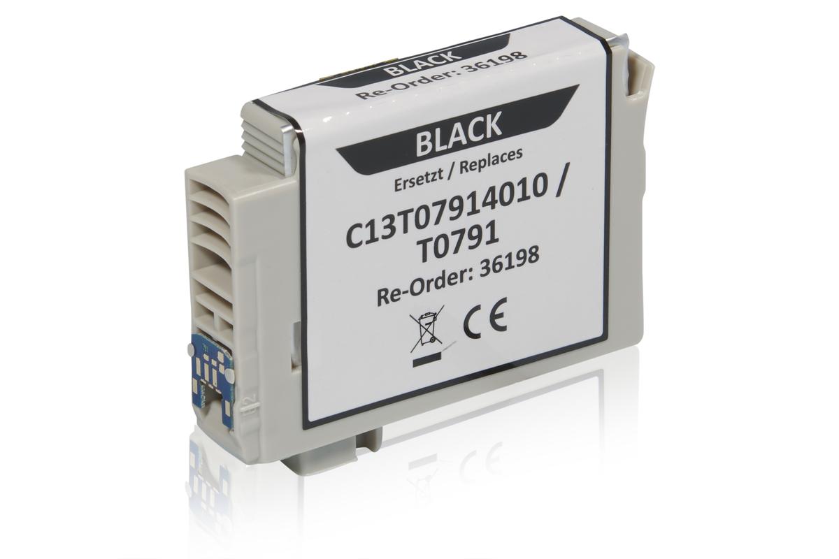 Kompatibel zu Epson C13T07914010 / T0791 Tintenpatrone, schwarz